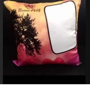 Better half printed pillow,